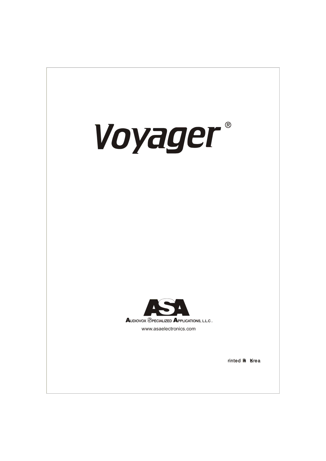 ASA Electronics AOM-7694 owner manual Audiovox Specialized APPLICATIONS, L.L.C 