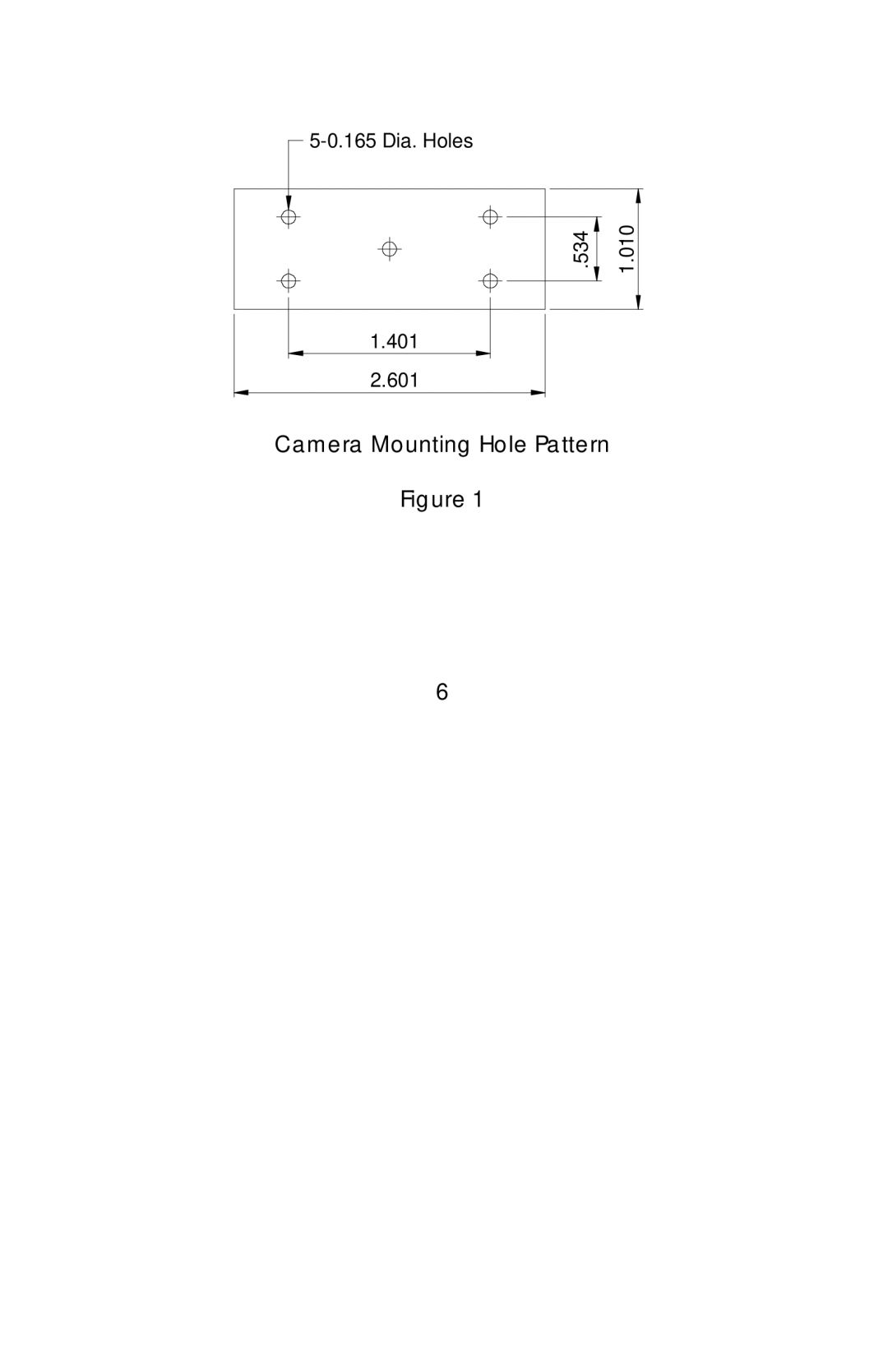 ASA Electronics AOS58, AOC-75 operation manual Camera Mounting Hole Pattern 