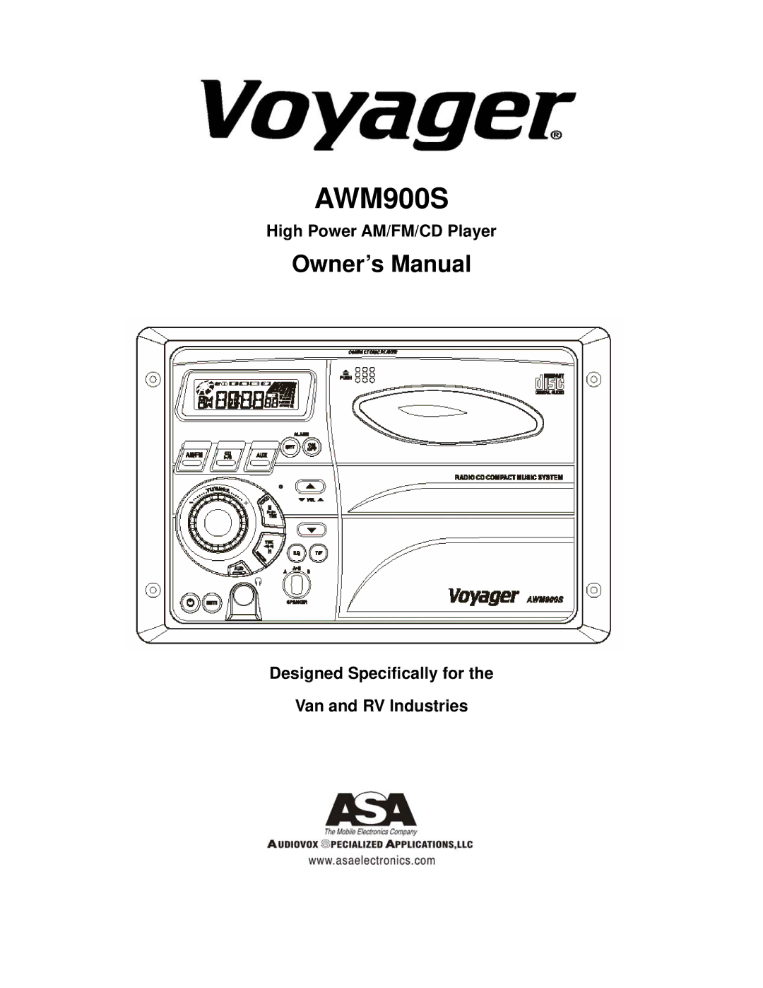 ASA Electronics AWM900S owner manual 