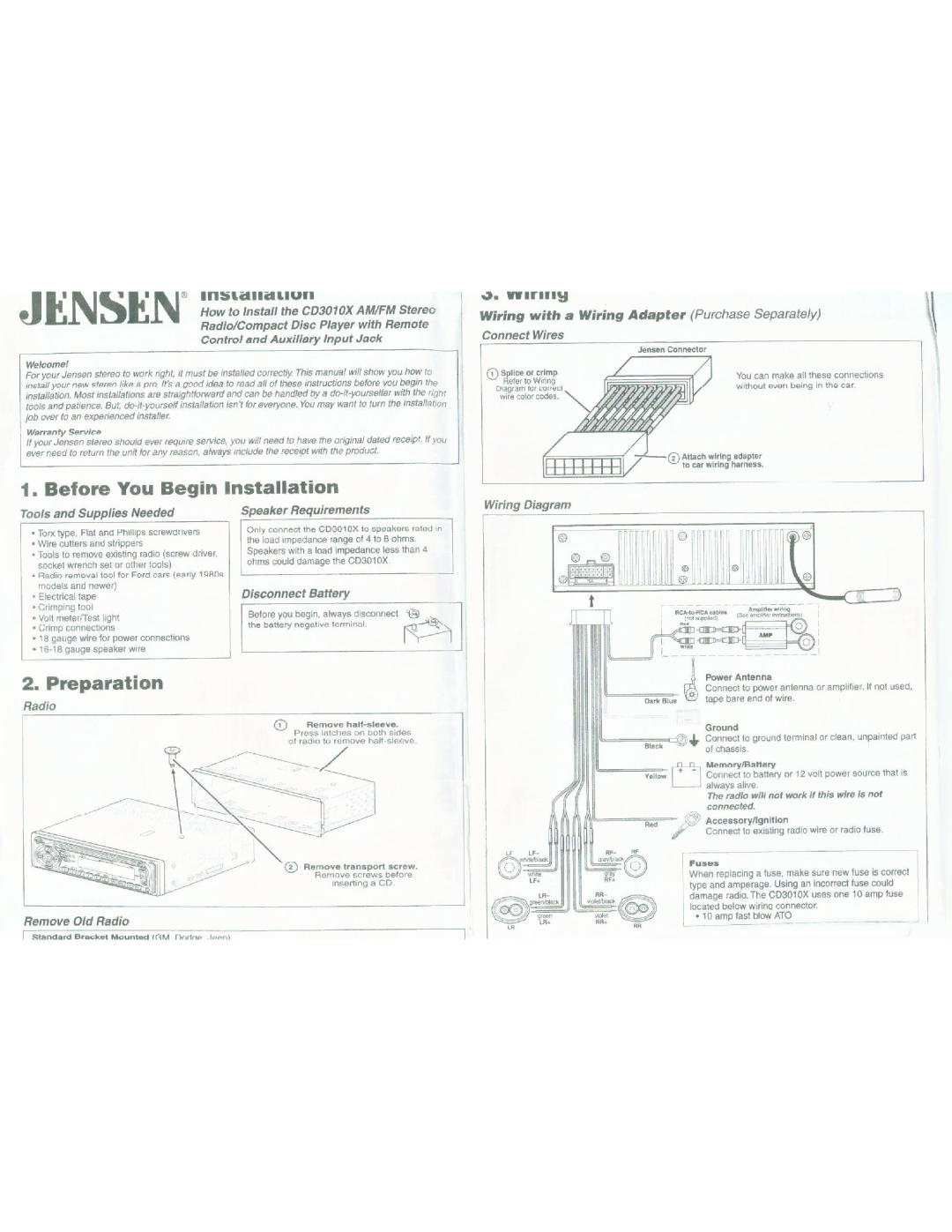 ASA Electronics CD3010X manual 