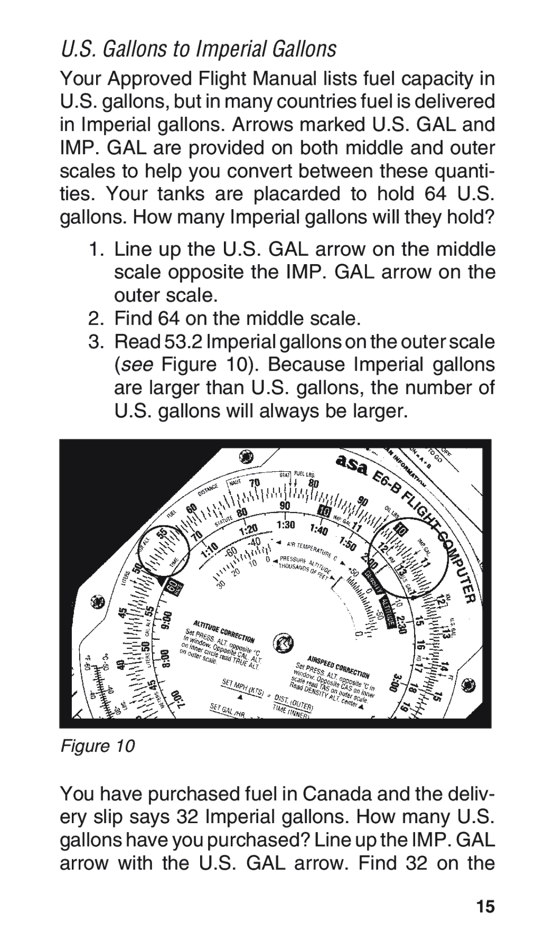 ASA Electronics E6-B manual Gallons to Imperial Gallons 