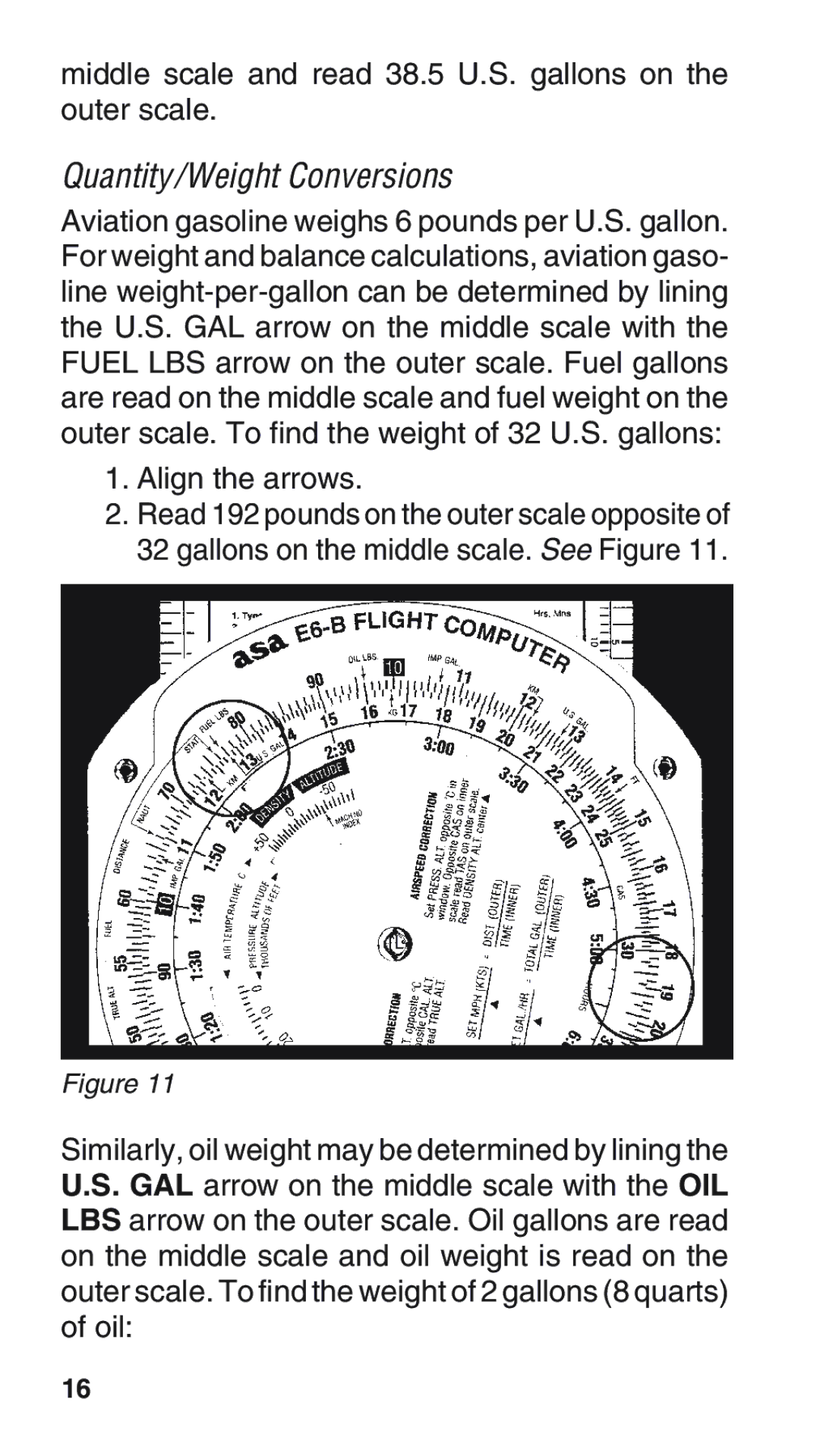 ASA Electronics E6-B manual Quantity/Weight Conversions 