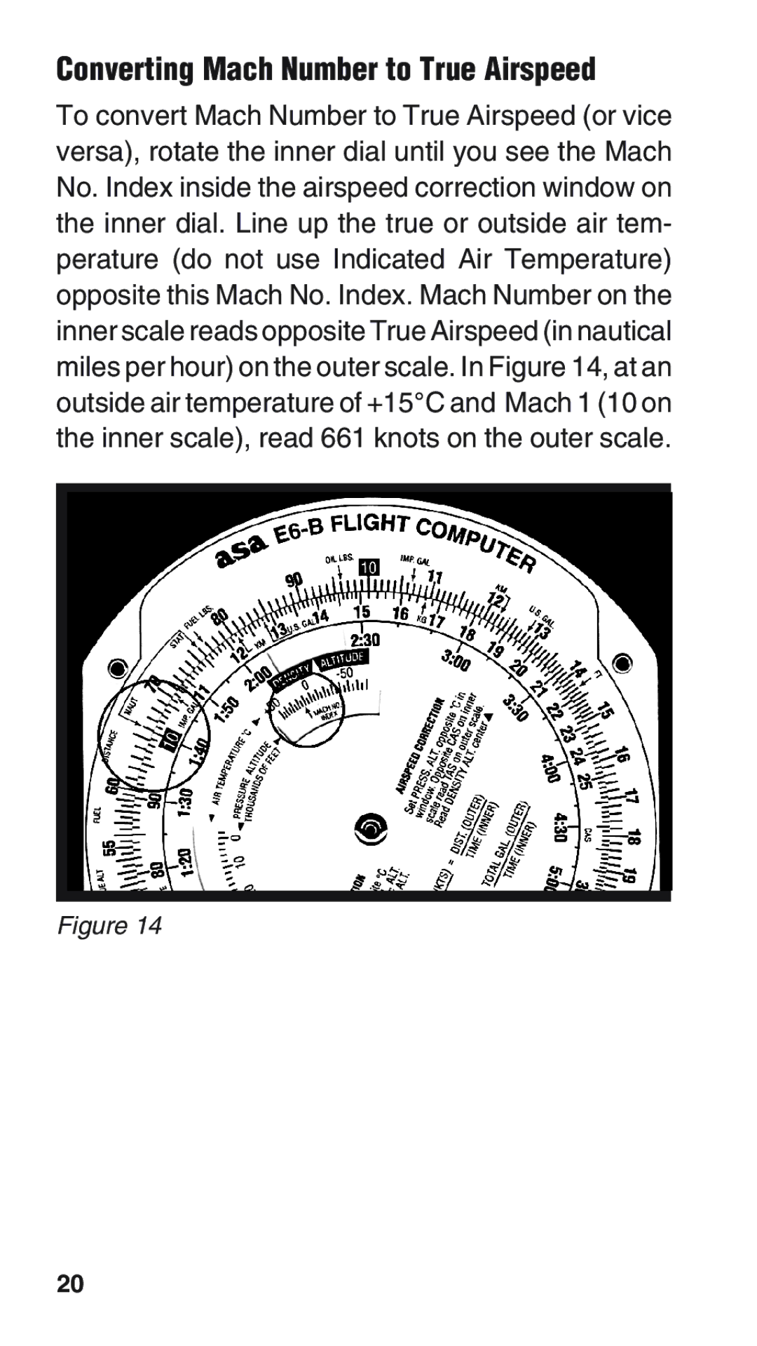 ASA Electronics E6-B manual Converting Mach Number to True Airspeed 