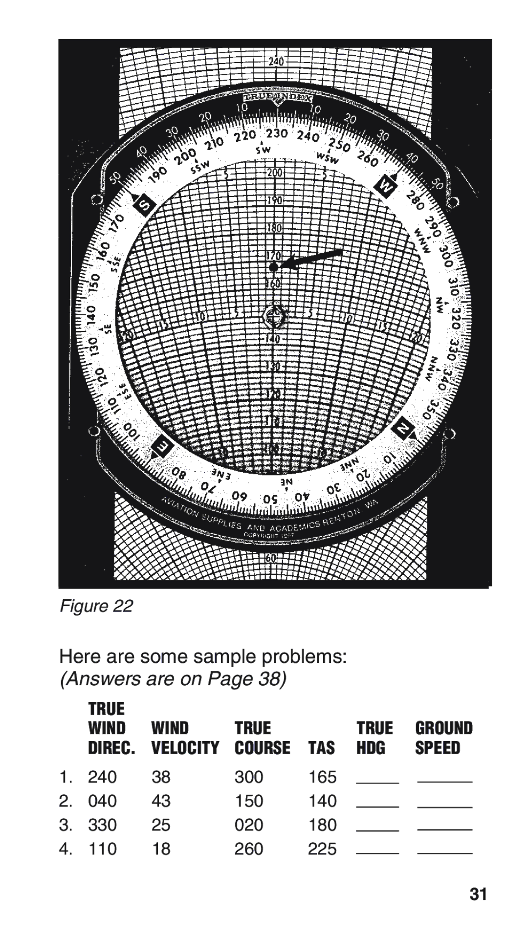 ASA Electronics E6-B manual True Wind 