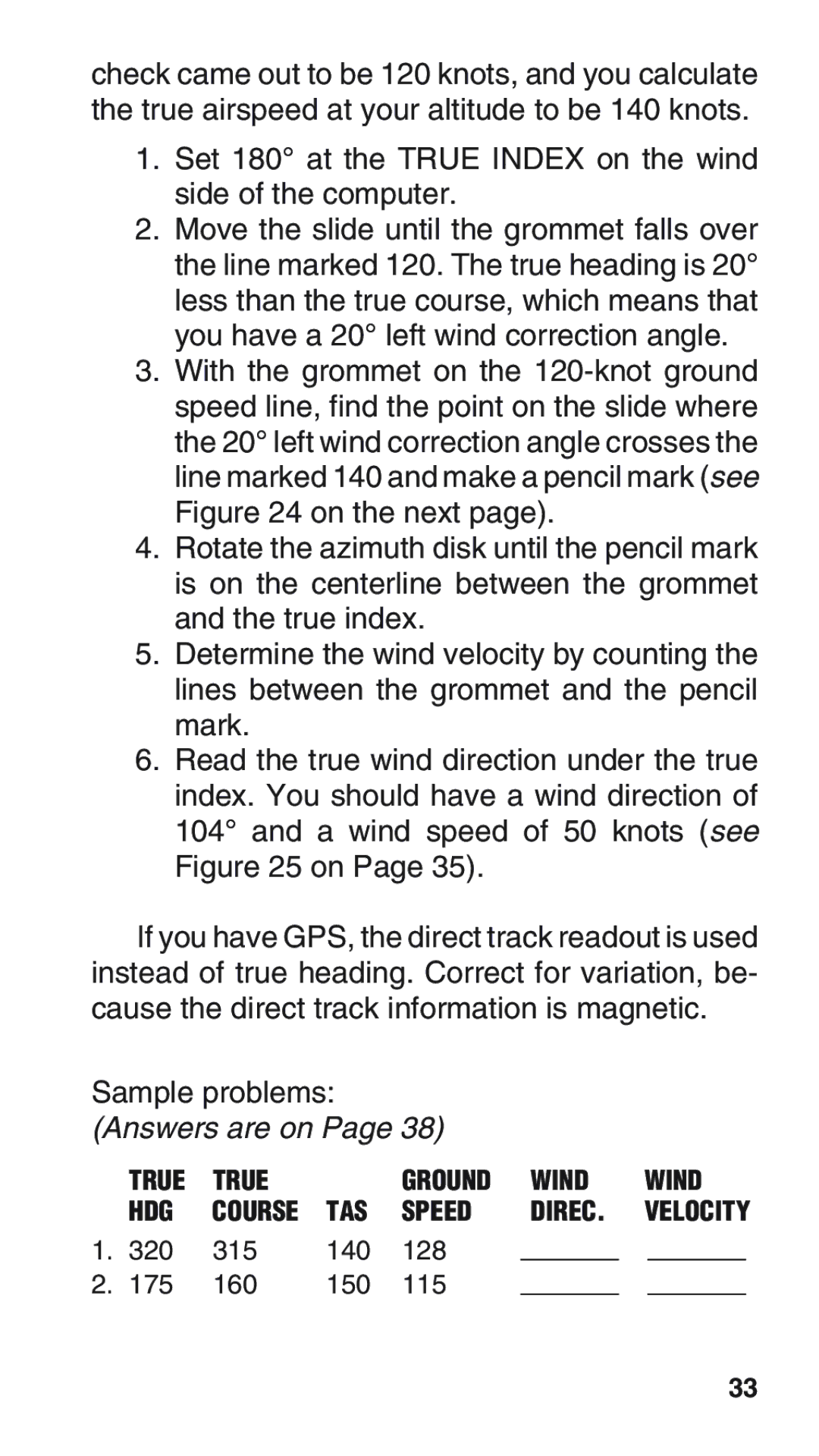 ASA Electronics E6-B manual Sample problems Answers are on 