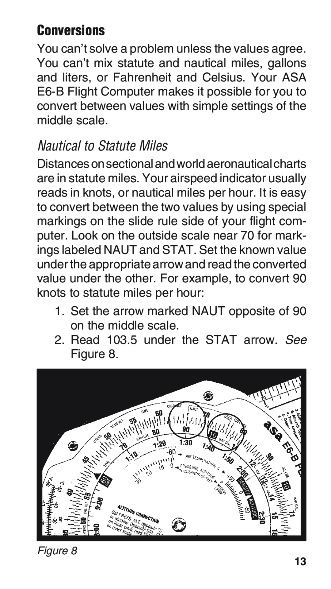 ASA Electronics E6-B manual Conversions, Nautical to Statute Miles 