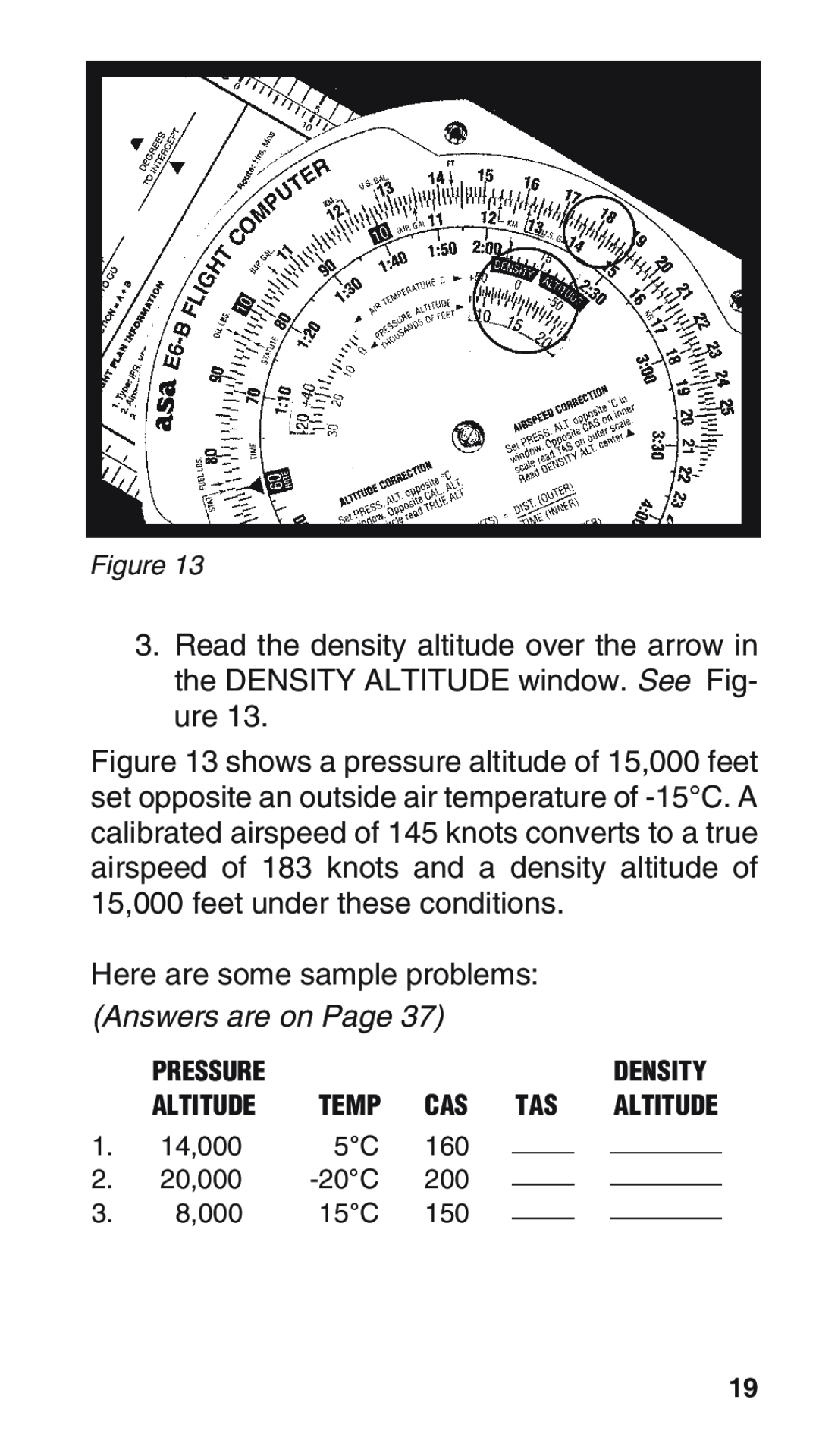 ASA Electronics E6-B manual Answers are on Page, Pressure, Altitude, Temp, 14,000 