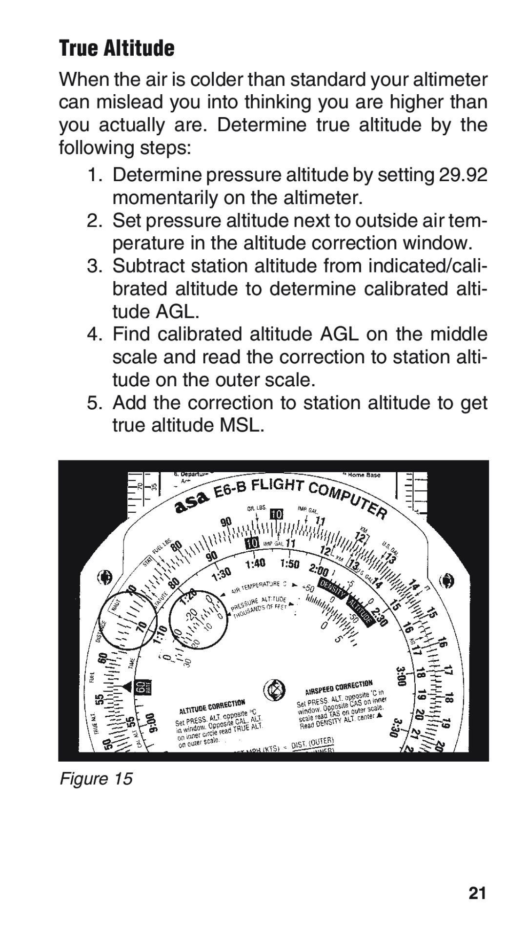 ASA Electronics E6-B manual True Altitude 