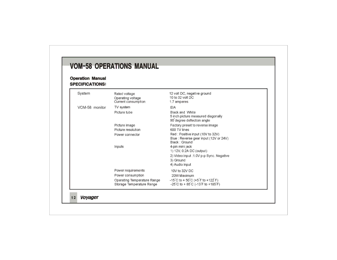 ASA Electronics VOM-58 manual 