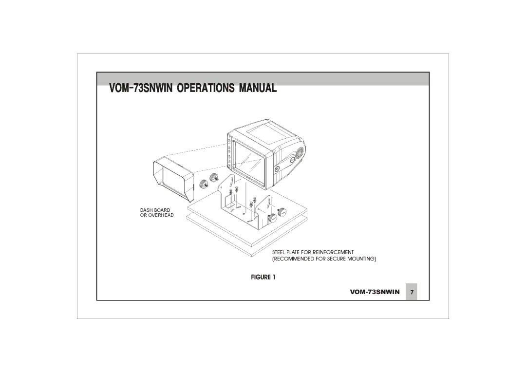 ASA Electronics VOM-73SNWIN manual 