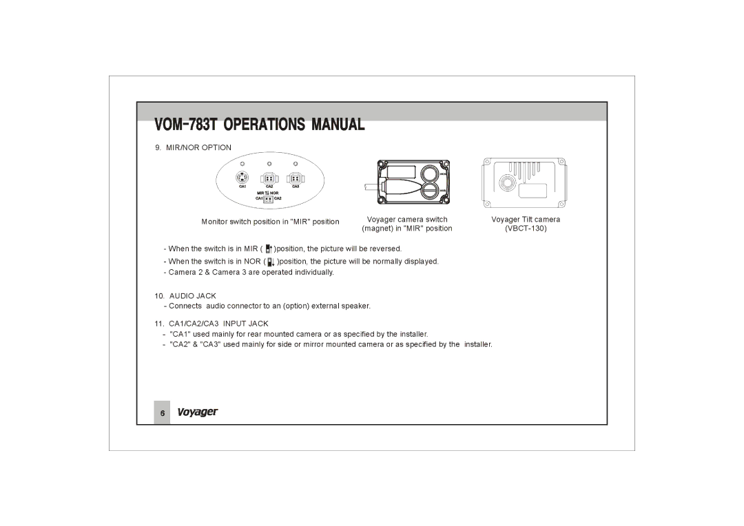 ASA Electronics VOM-783T manual 