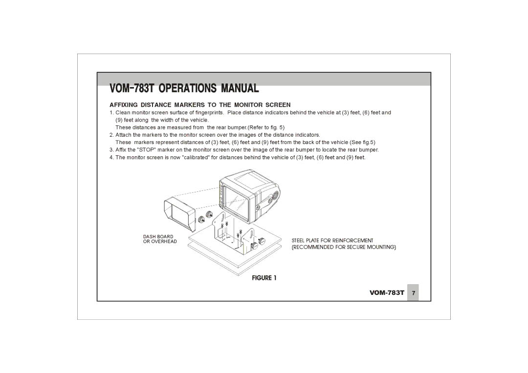 ASA Electronics VOM-783T manual 