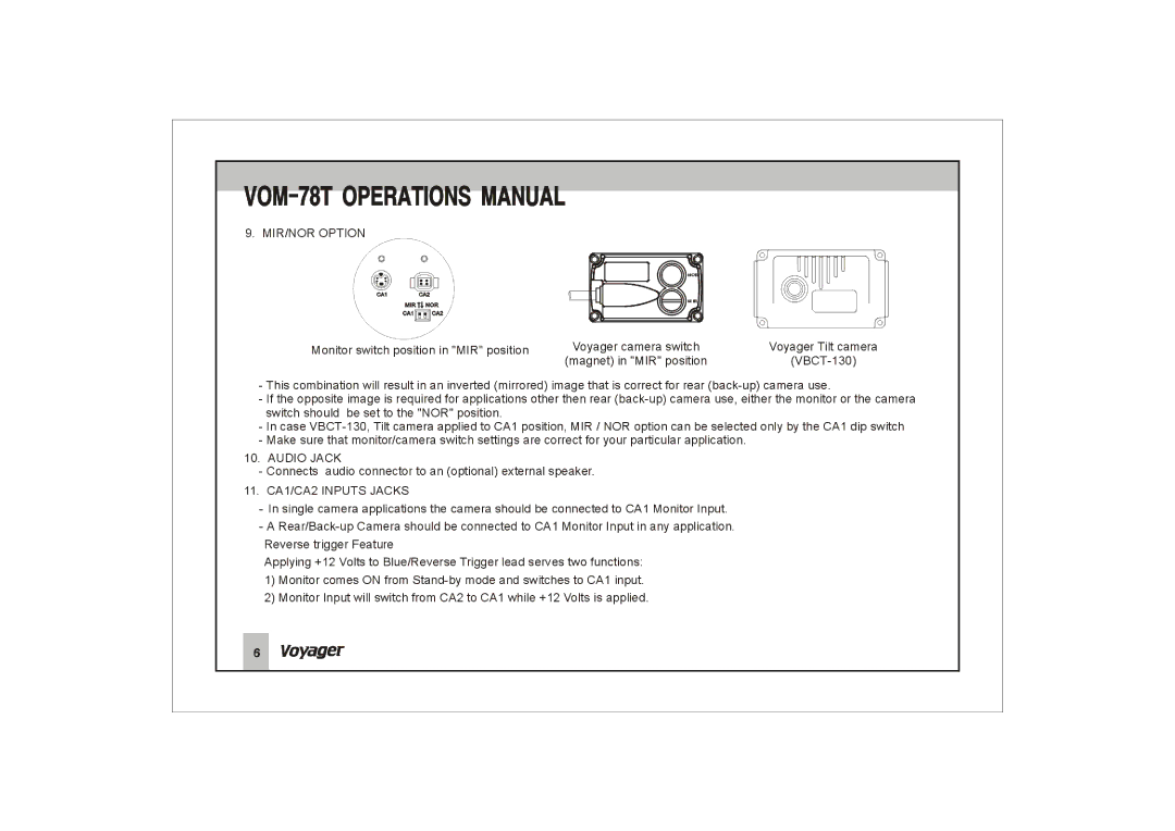 ASA Electronics VOM78T manual 