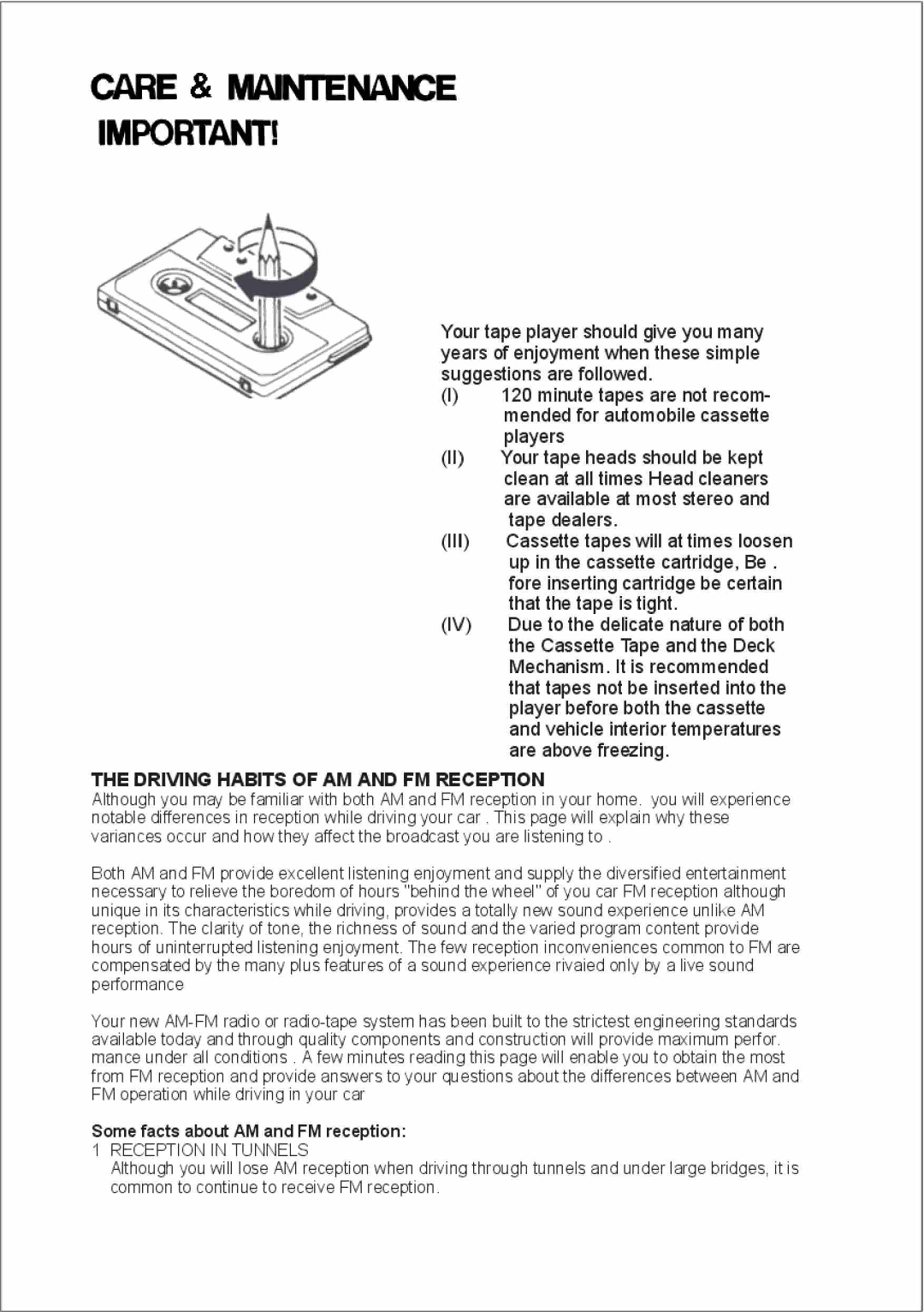 ASA Electronics VR100 manual 