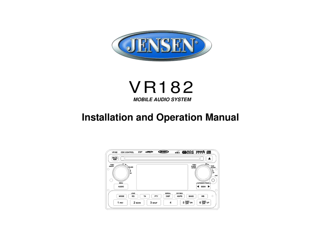 ASA Electronics VR182 operation manual 