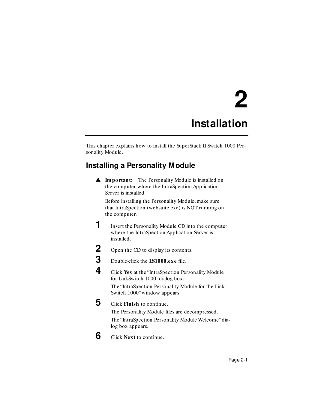 Asante Technologies 1000 user manual Installation 