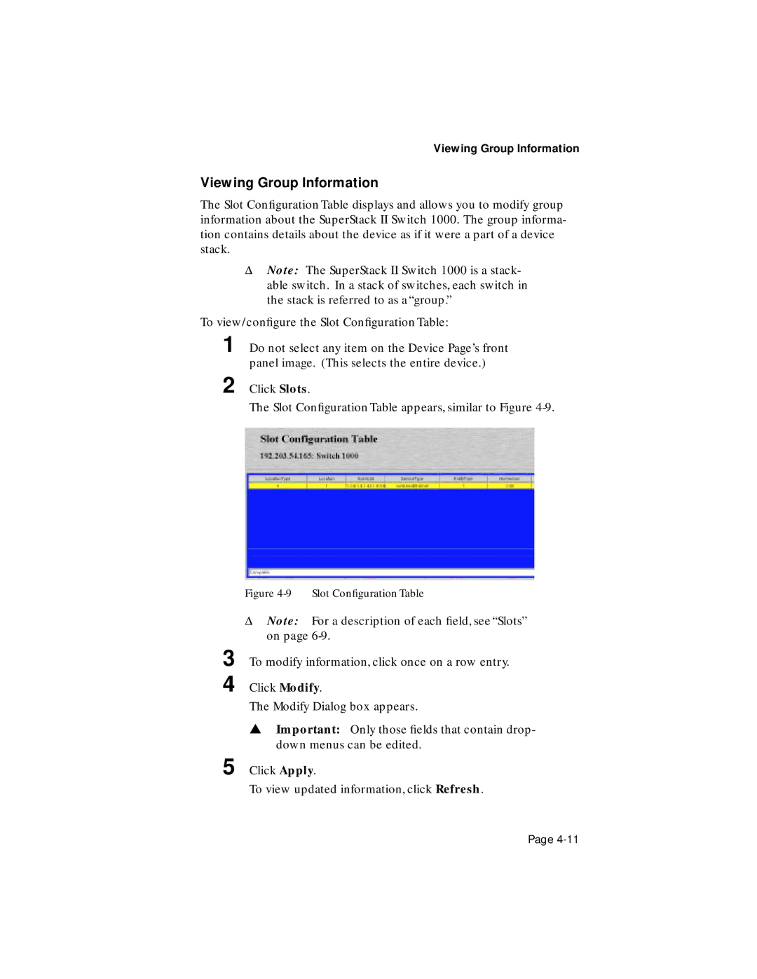 Asante Technologies 1000 user manual Viewing Group Information 