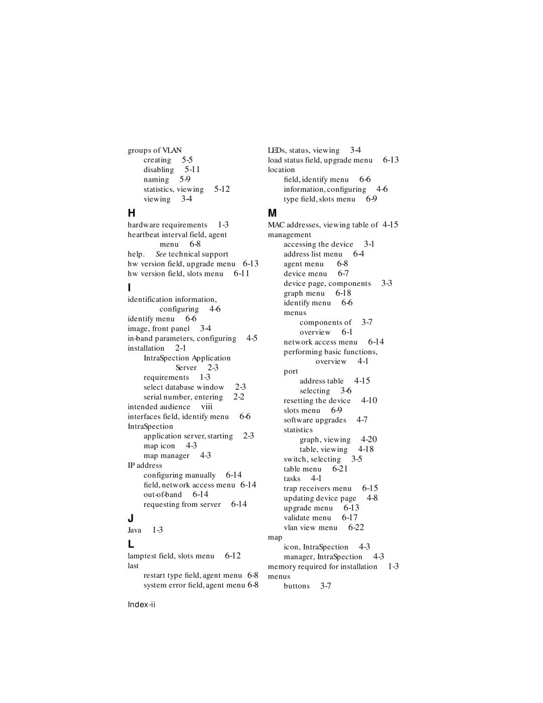 Asante Technologies 1000 user manual Index-ii 