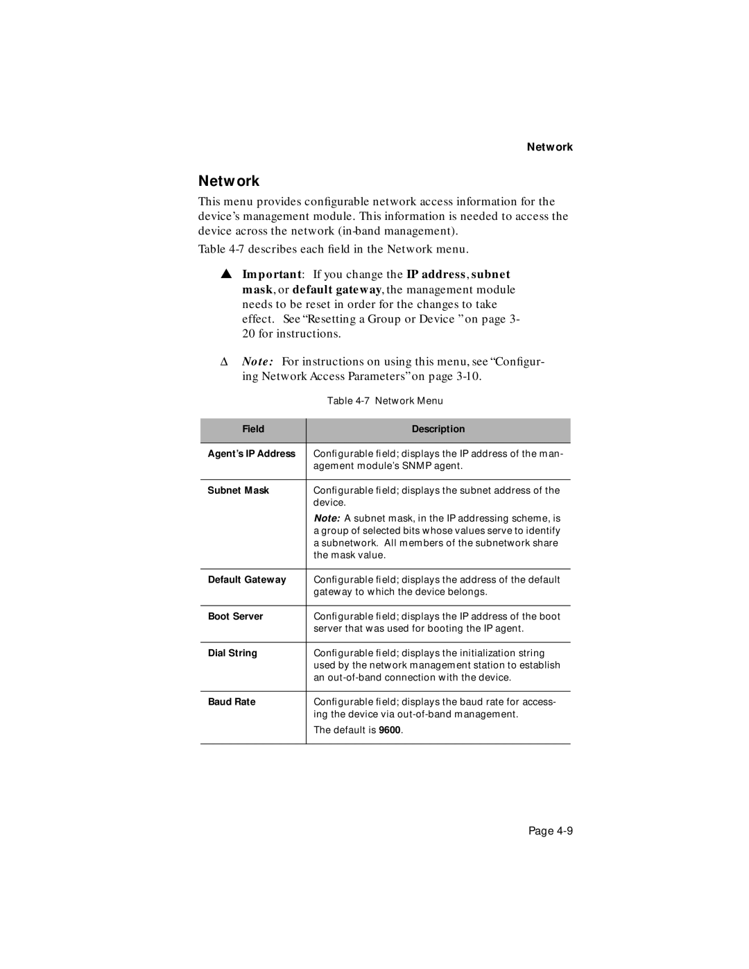 Asante Technologies 100TX user manual Network 