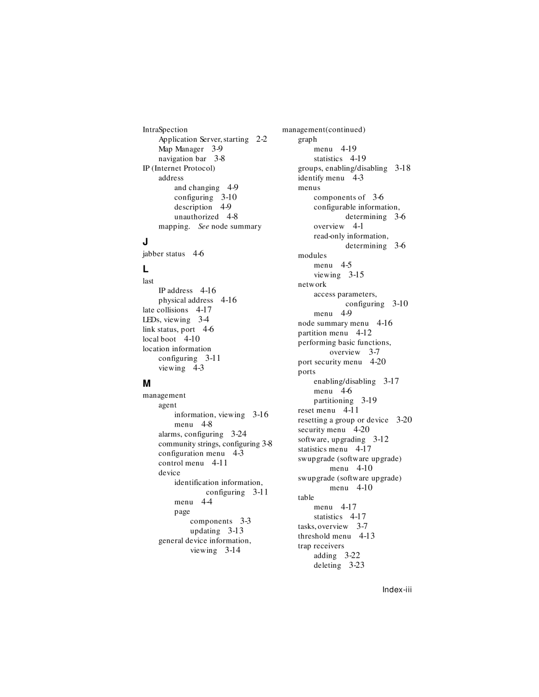 Asante Technologies 100TX user manual Index-iii 