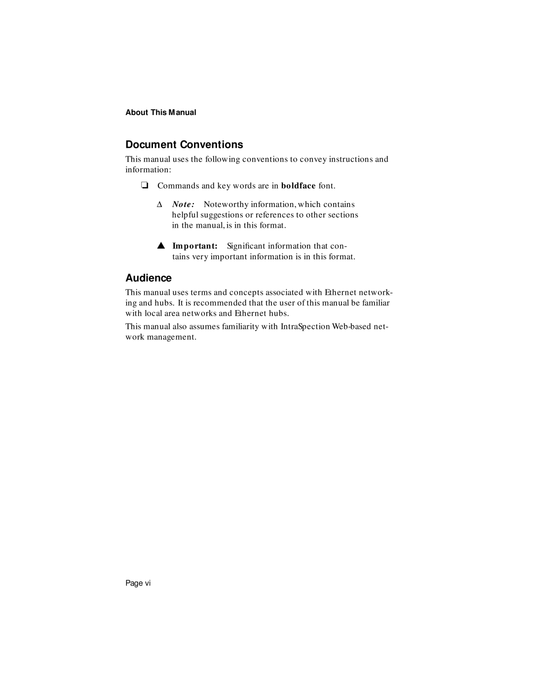 Asante Technologies 1016-IQ user manual Document Conventions, Audience 