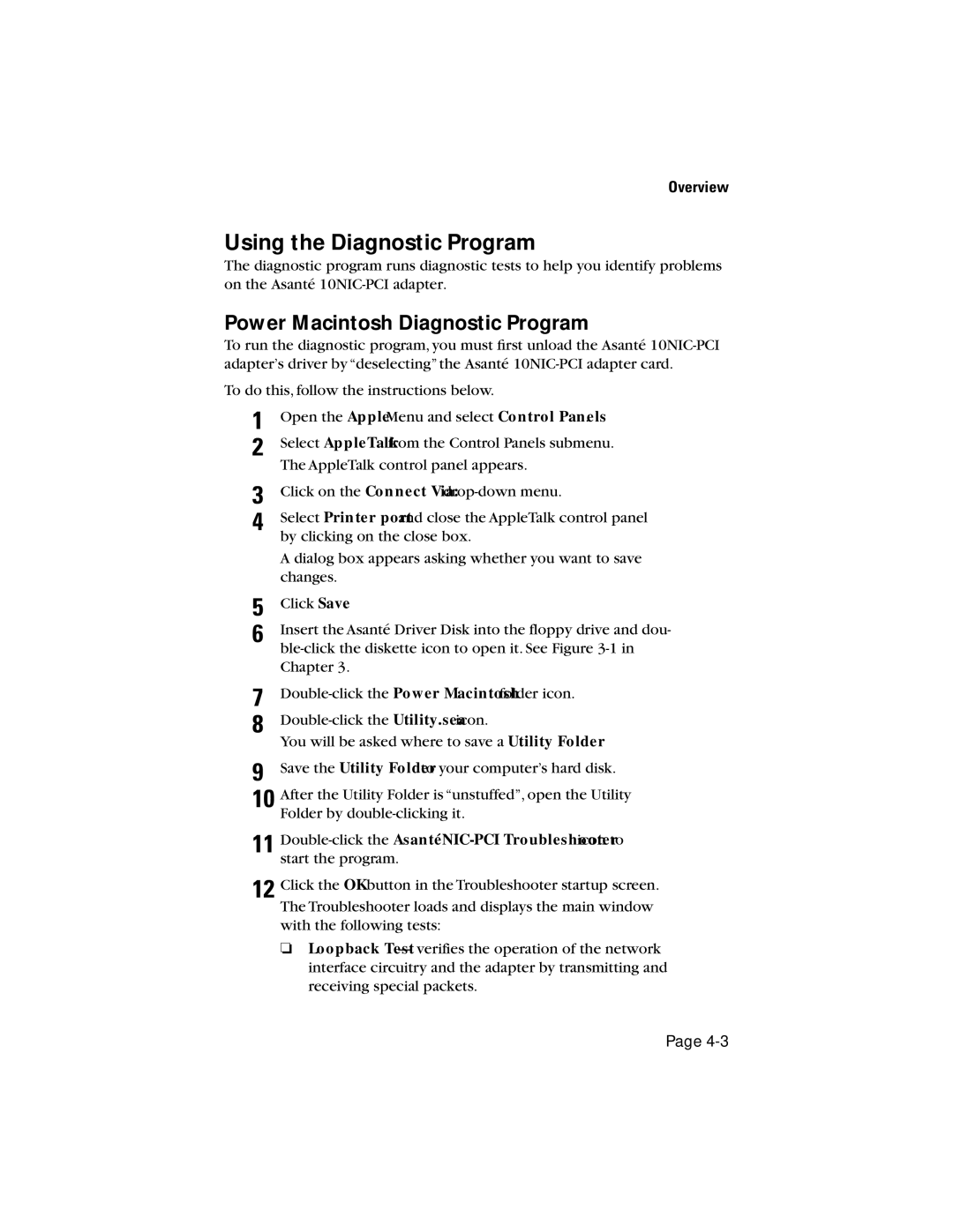 Asante Technologies 10NIC-PCITM manual Overview 