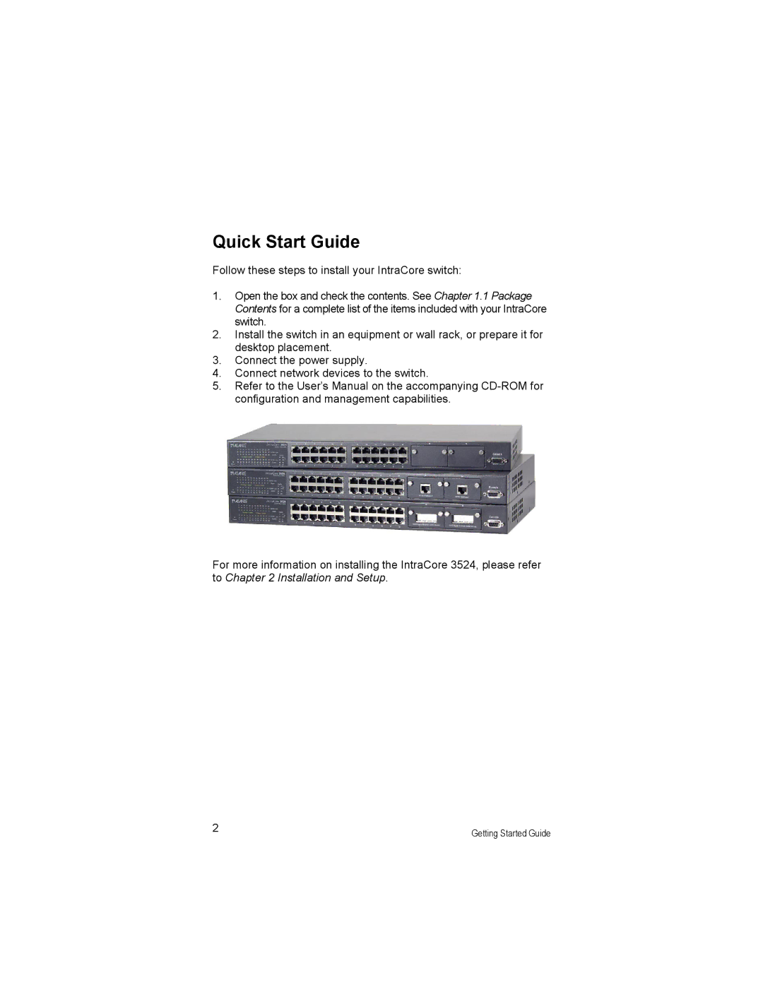 Asante Technologies 3524 Series manual Quick Start Guide 