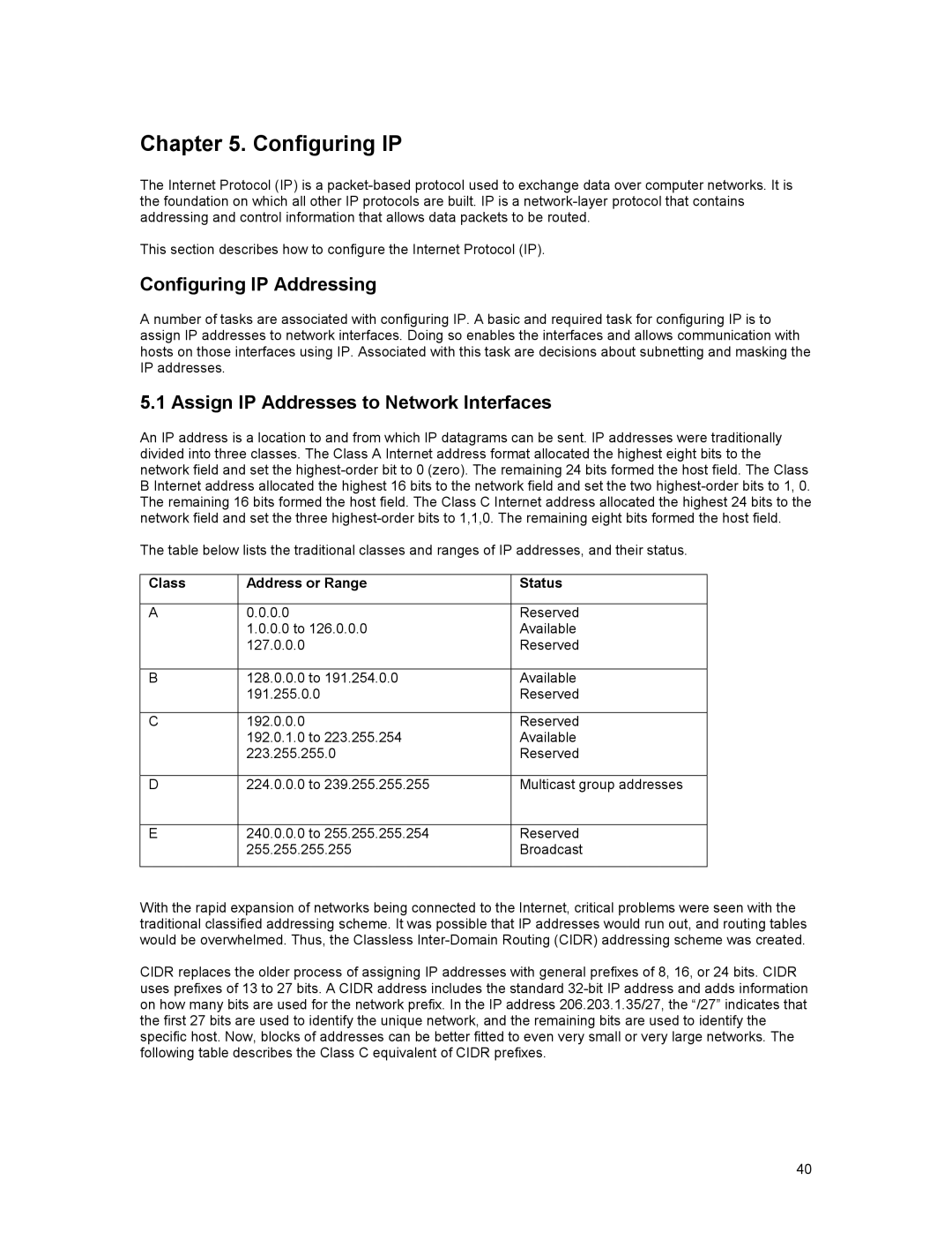 Asante Technologies 35516 user manual Configuring IP Addressing, Assign IP Addresses to Network Interfaces 