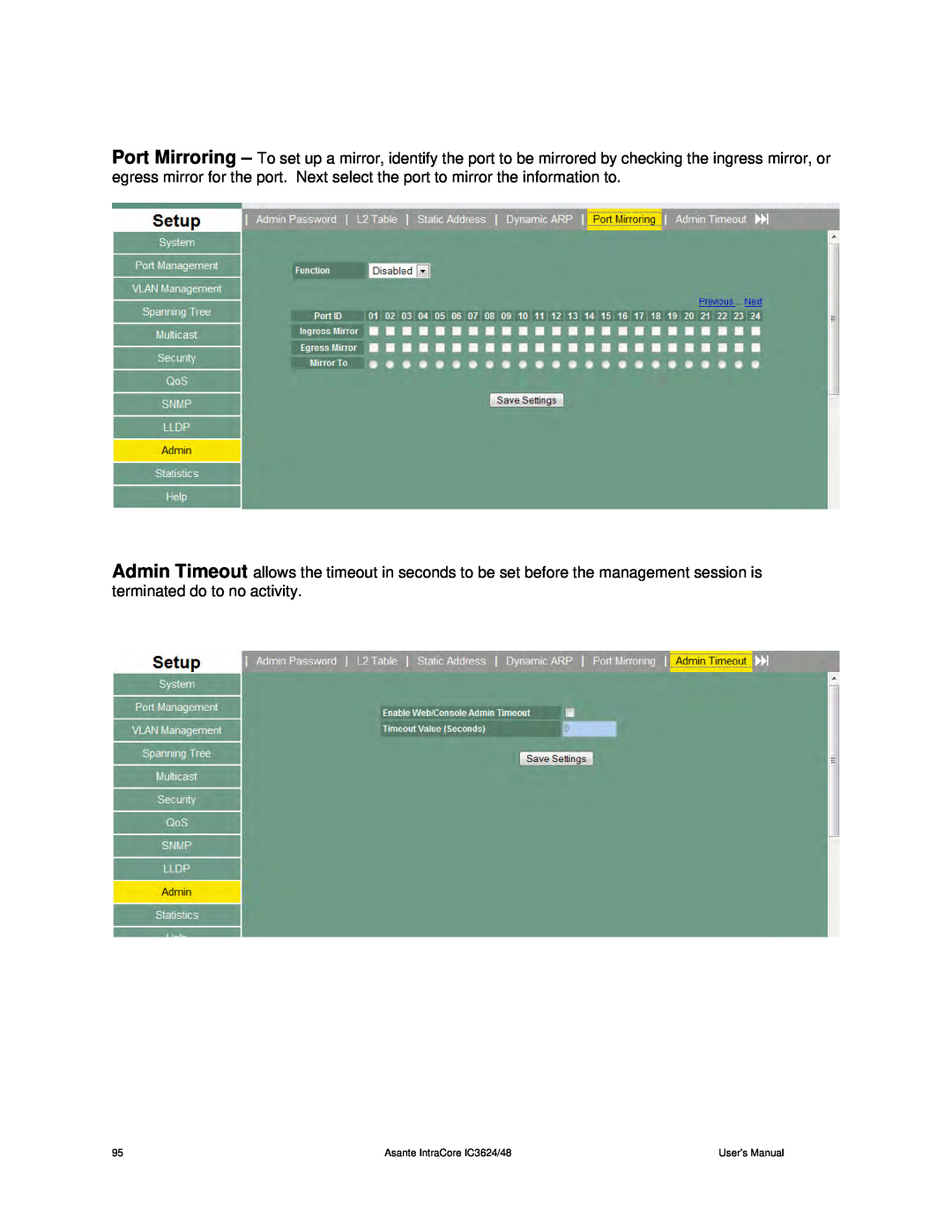 Asante Technologies 3624/48 user manual 