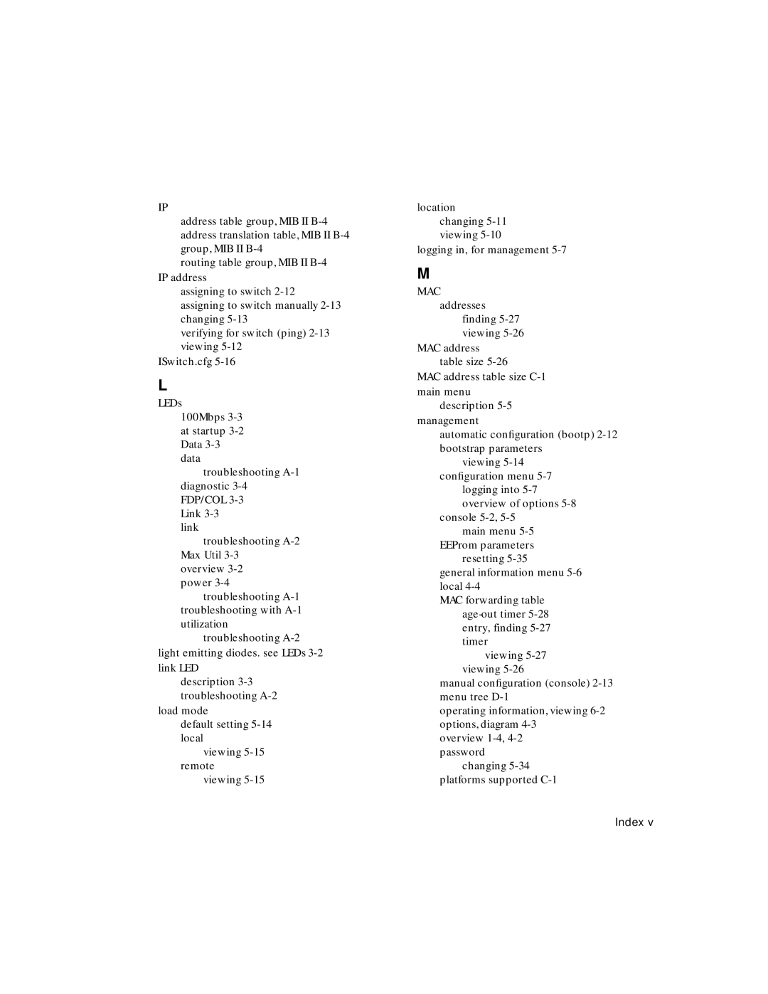 Asante Technologies 5212 user manual Index 