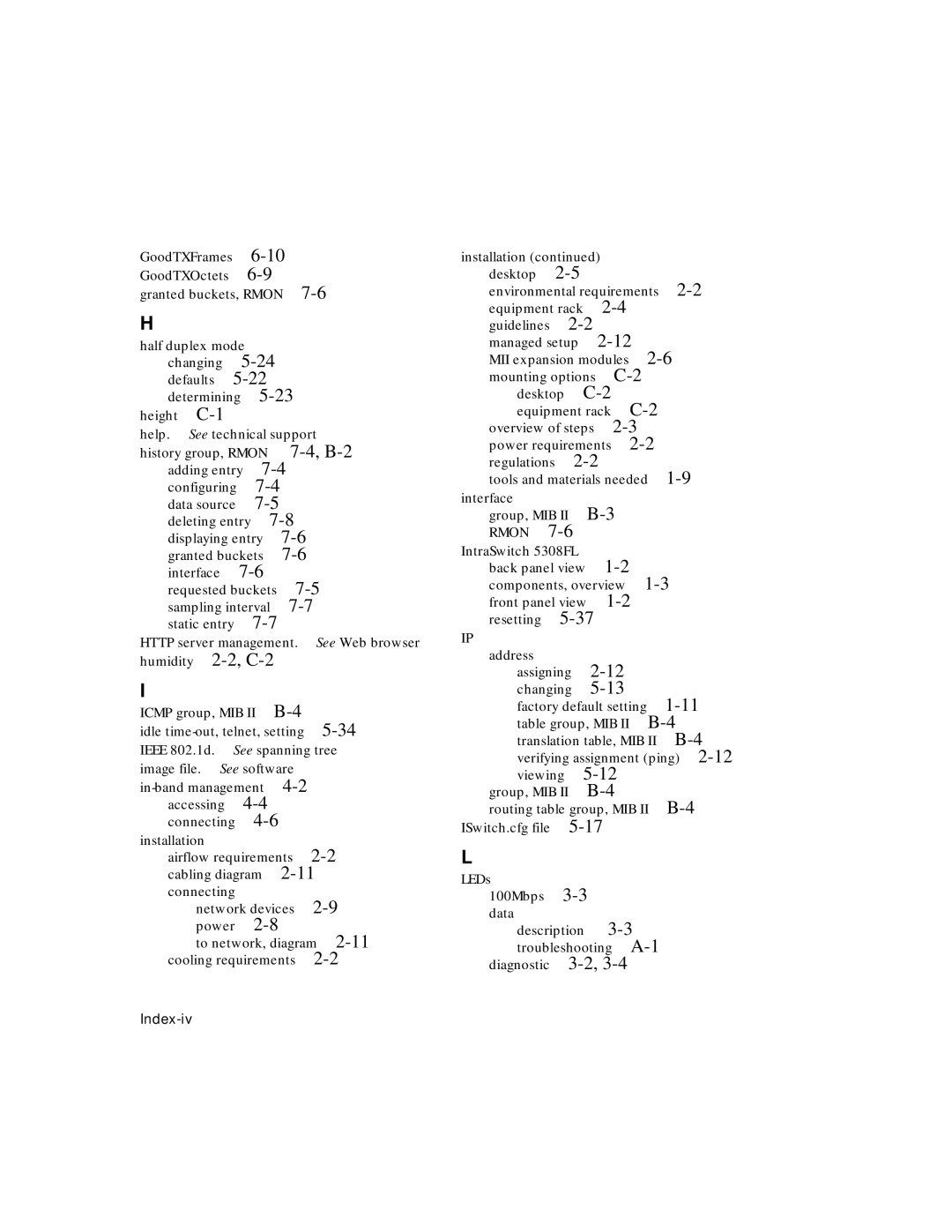 Asante Technologies 5308F user manual B-2 