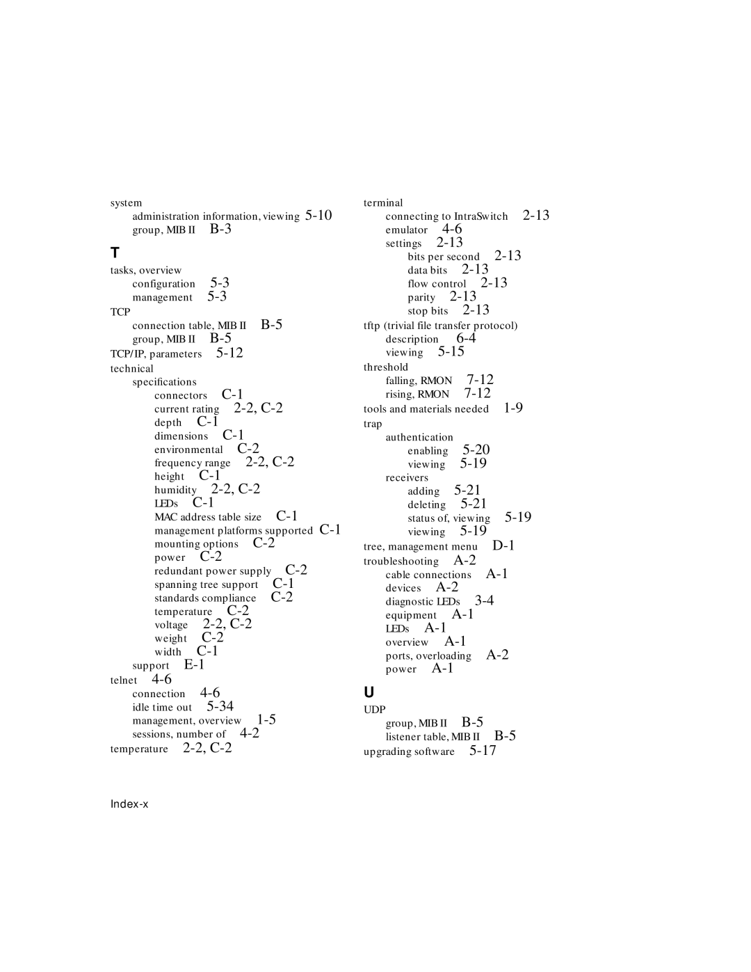 Asante Technologies 5308F user manual C-1 C-2 