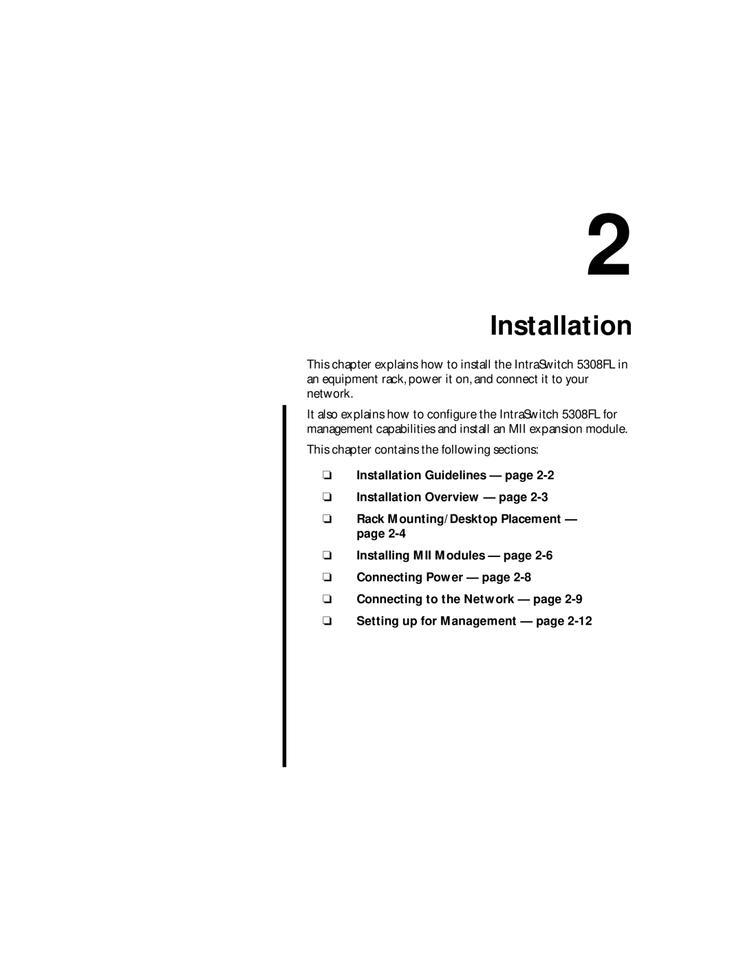 Asante Technologies 5308F user manual Installation 