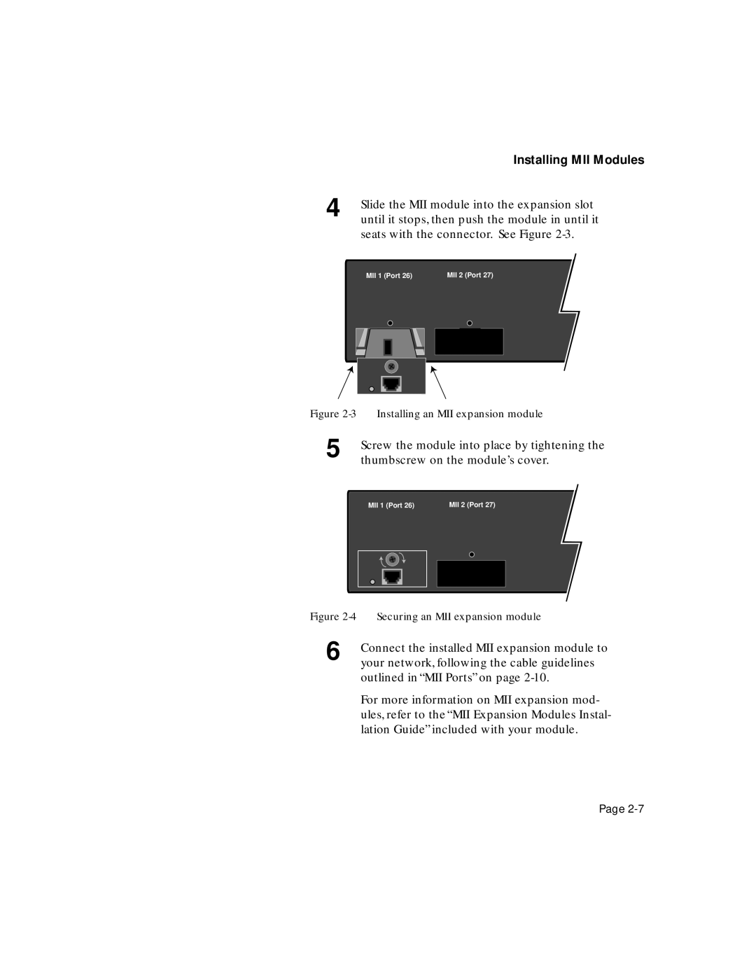 Asante Technologies 5308F user manual Screw the module into place by tightening 