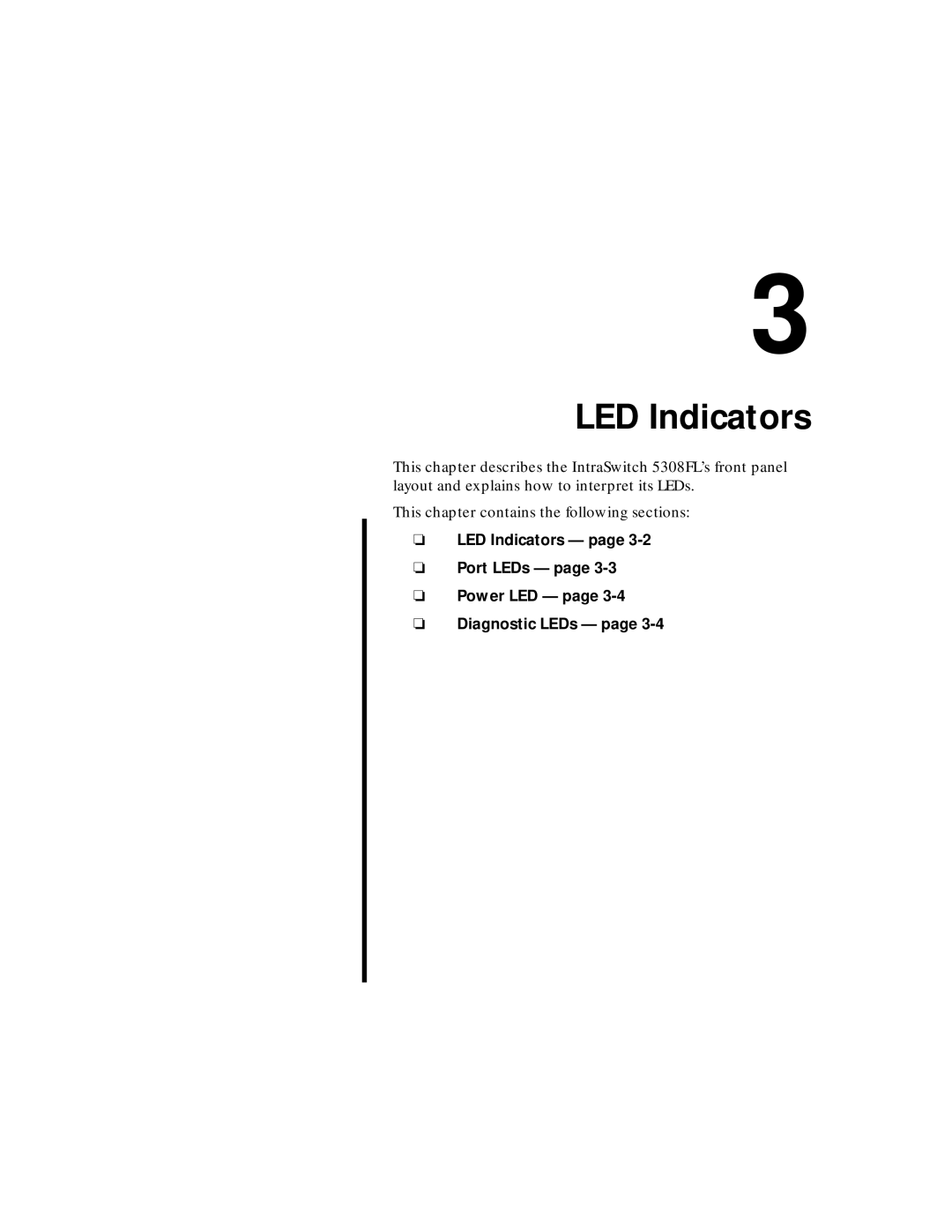 Asante Technologies 5308F user manual LED Indicators Port LEDs Power LED Diagnostic LEDs 