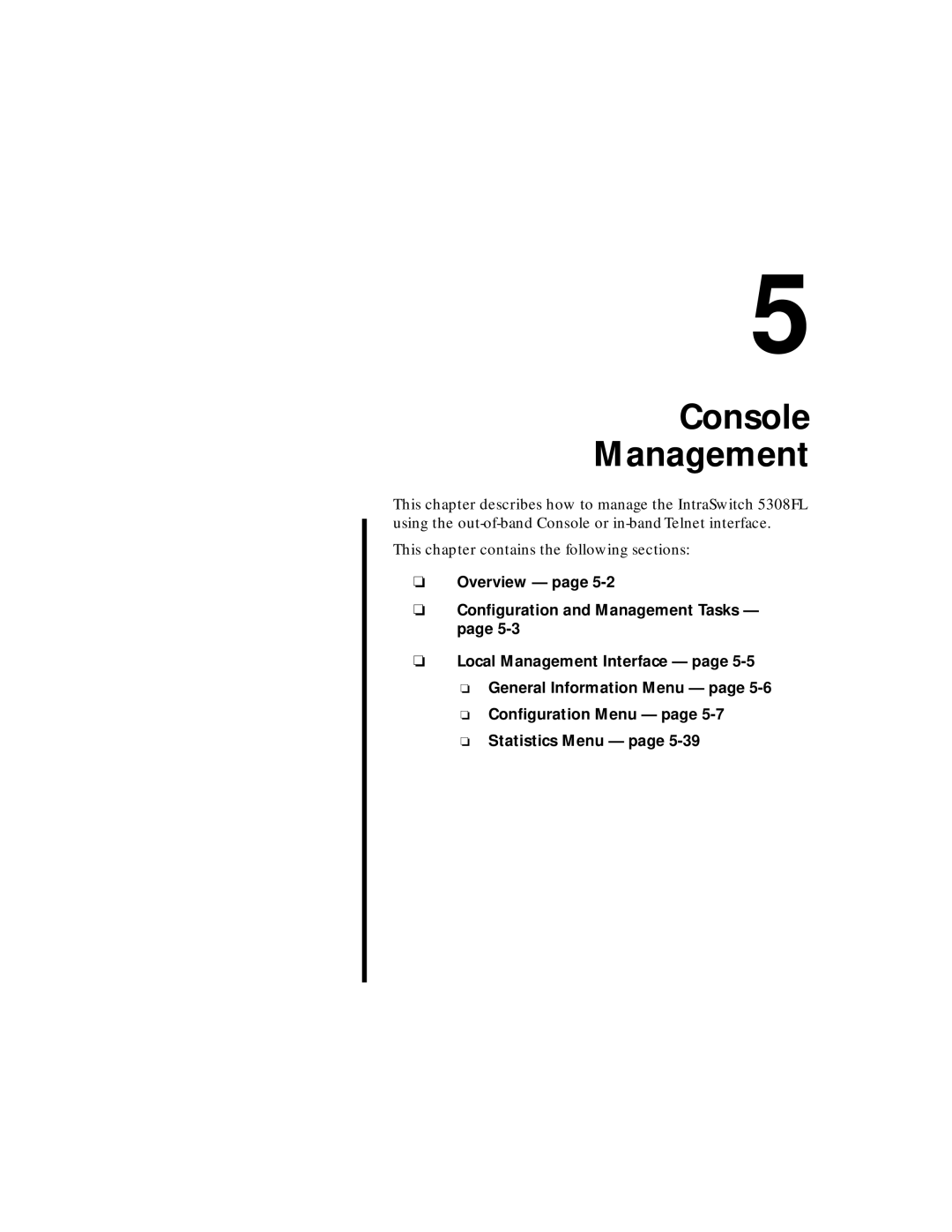 Asante Technologies 5308F user manual Console Management 