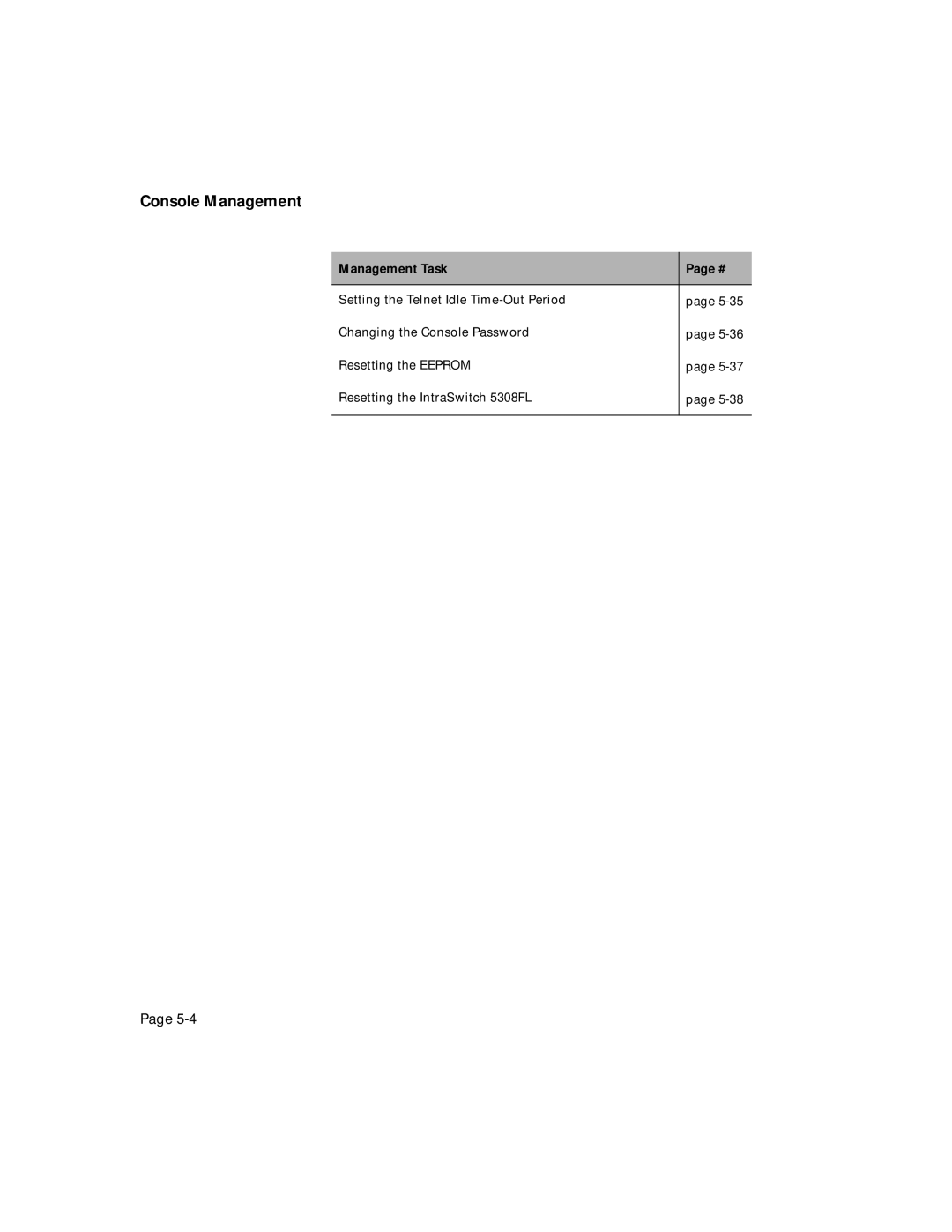 Asante Technologies 5308F user manual Console Management 