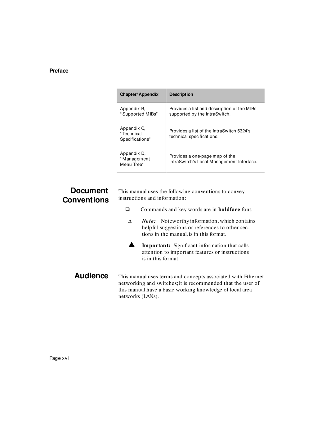 Asante Technologies 5324 user manual Audience, Document Conventions 