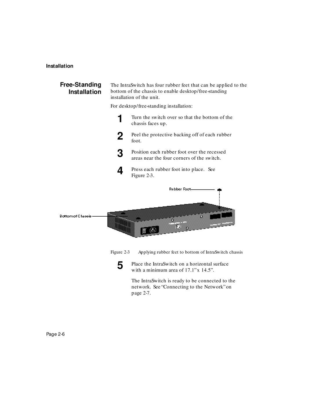 Asante Technologies 5324 user manual Free-Standing Installation 