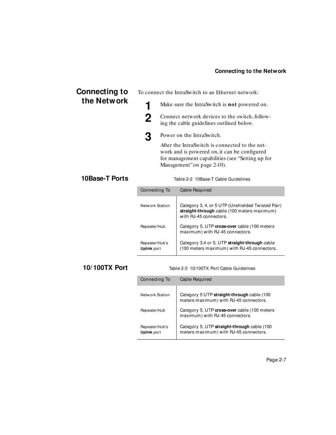 Asante Technologies 5324 user manual Network, Connecting to 