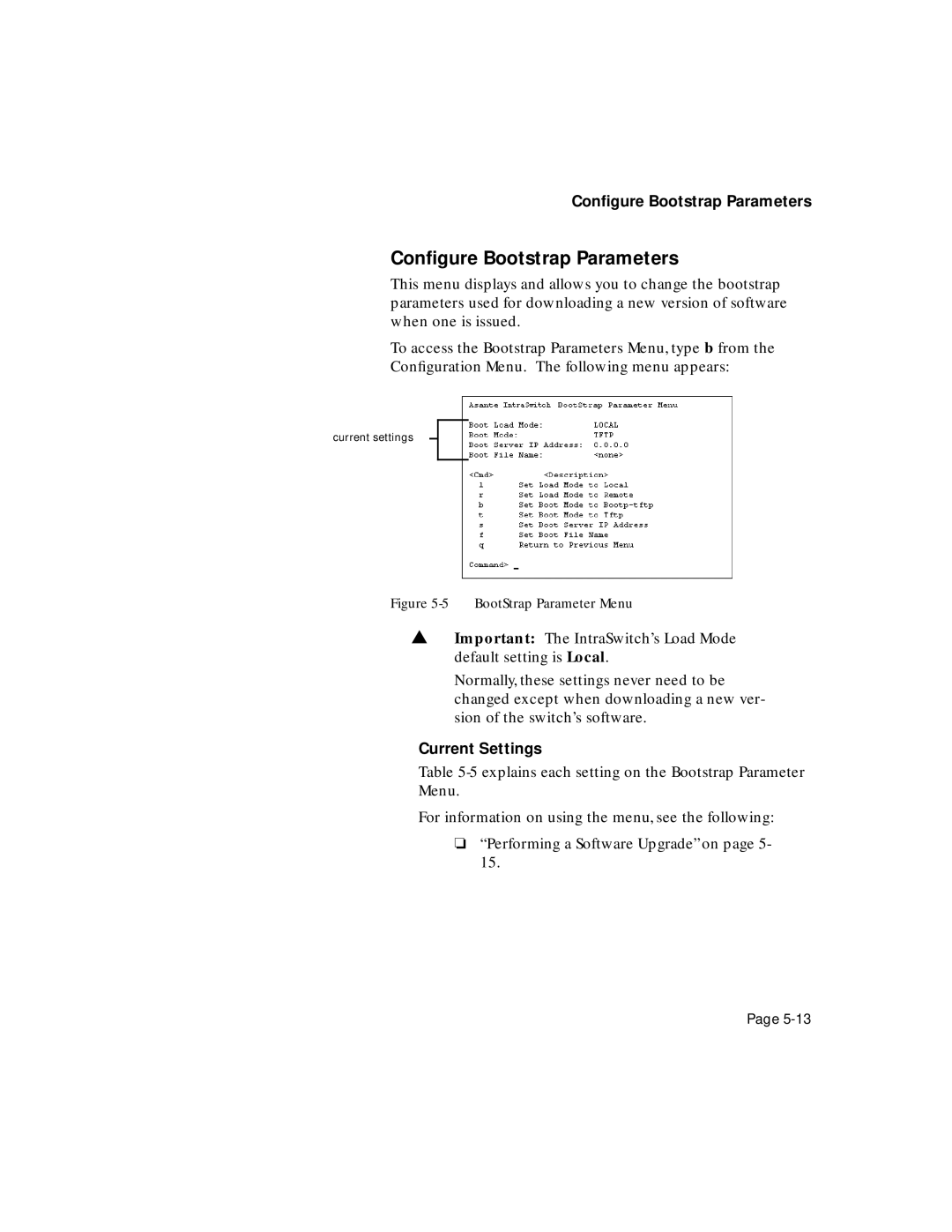 Asante Technologies 5324 user manual Conﬁgure Bootstrap Parameters 