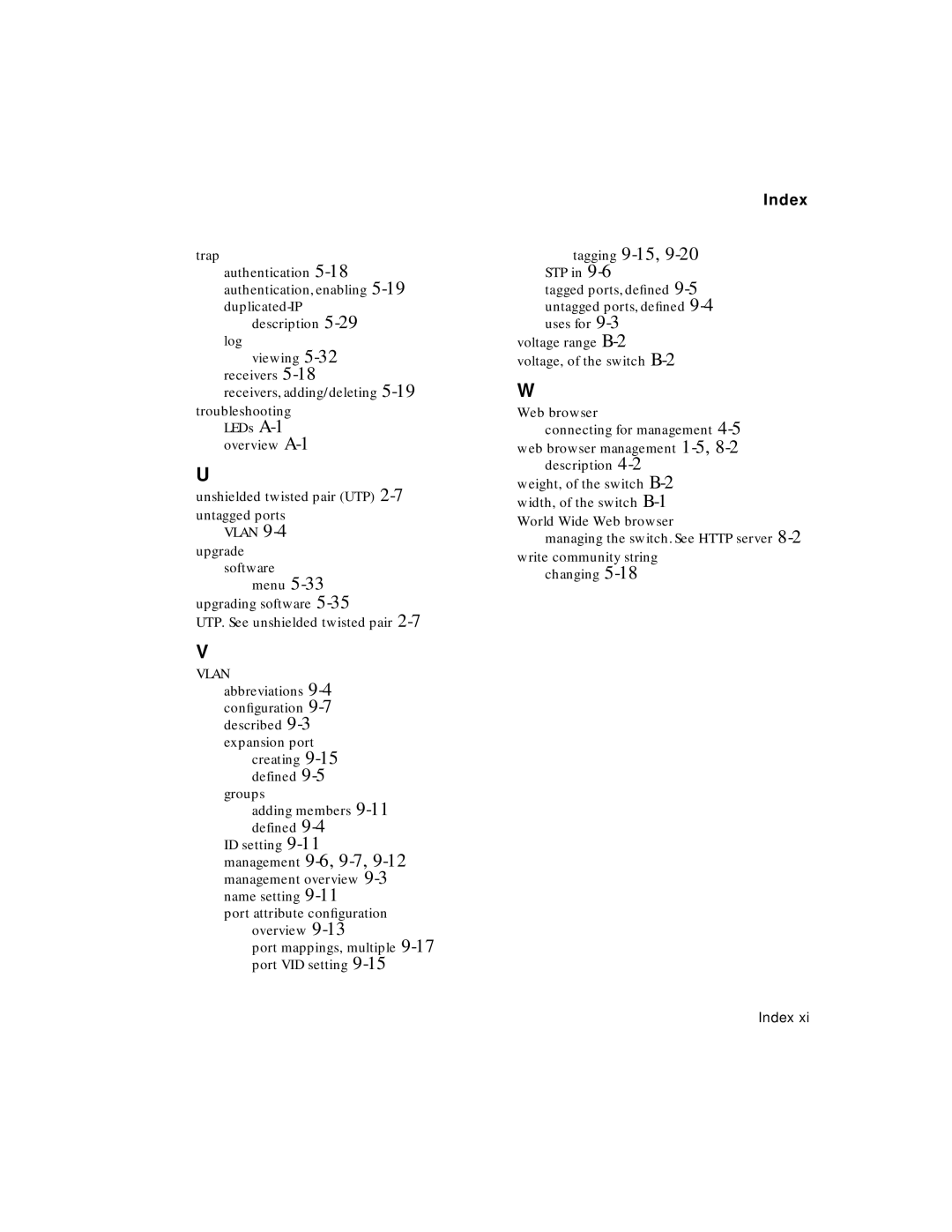 Asante Technologies 6200 manual Management 9-6, 9-7 