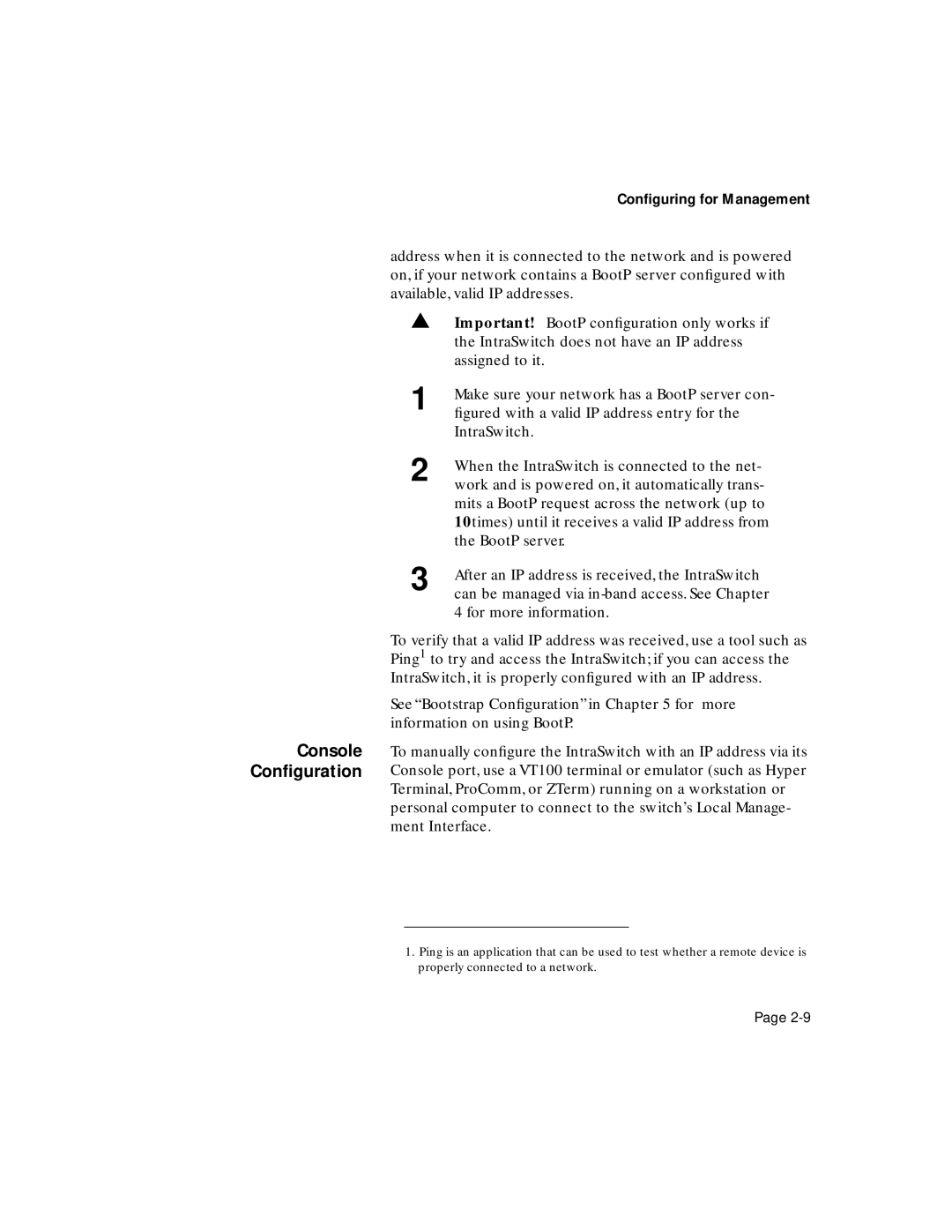 Asante Technologies 6200 manual Console Conﬁguration 