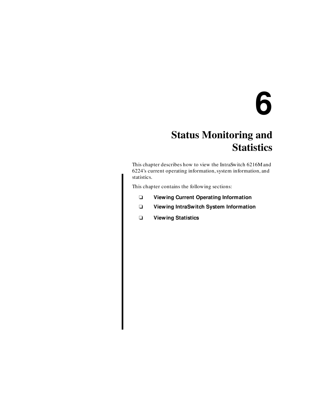 Asante Technologies 6200 manual Status Monitoring Statistics 