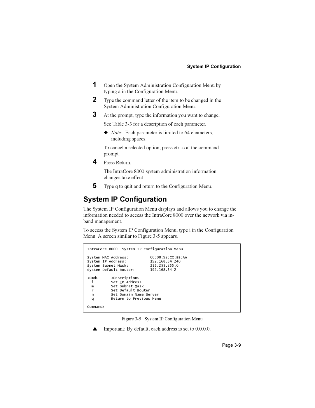 Asante Technologies 8000 user manual System IP Configuration 