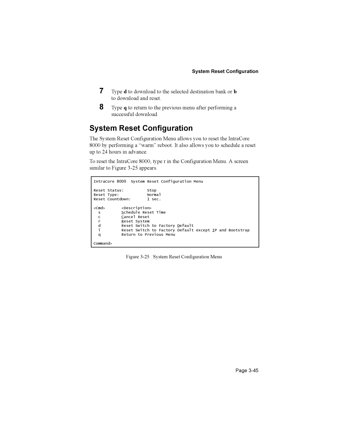 Asante Technologies 8000 user manual System Reset Configuration 