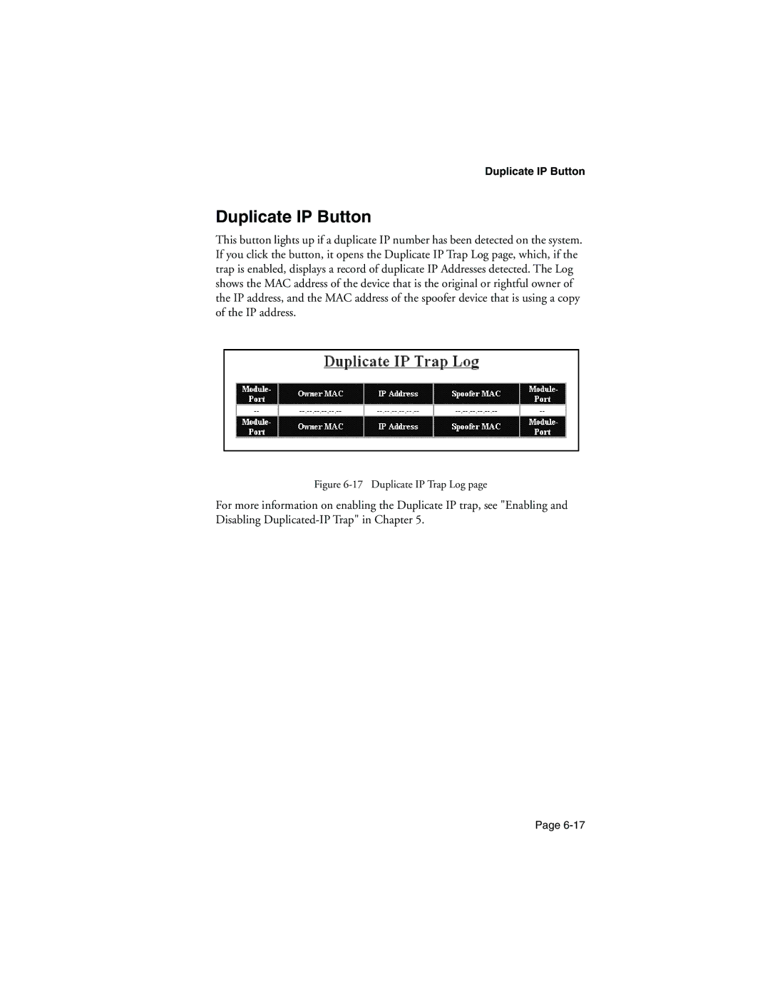 Asante Technologies 9000 manual Duplicate IP Button 