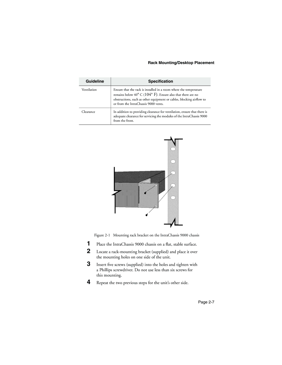 Asante Technologies 9000 manual Repeat the two previous steps for the unit’s other side 