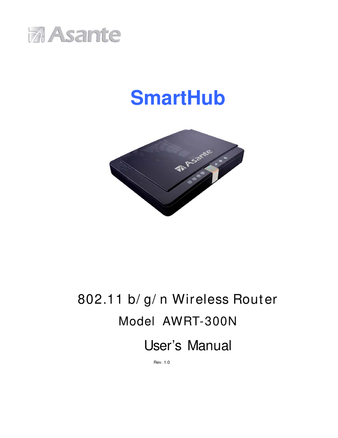 Asante Technologies AWRT-300N user manual SmartHub 