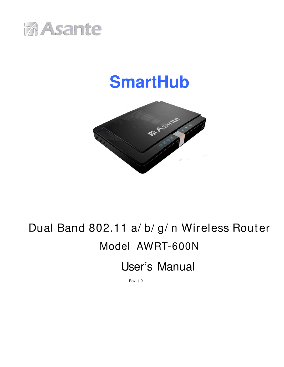 Asante Technologies AWRT-600N user manual SmartHub 